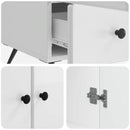 vidaXL Széf fiókkal Magasfényű Fehér 66 x 34,5 x 95 cm Szerelt Fa