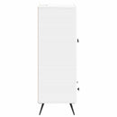 vidaXL Széf fiókkal Magasfényű Fehér 66 x 34,5 x 95 cm Szerelt Fa