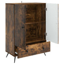 vidaXL Széf Füstös Tölgy 66 x 34,5 x 95 cm Szerelt Fa