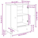 vidaXL Széf Szürke Sonoma 66 x 34,5 x 95 cm Szerelt Fa
