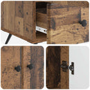 vidaXL Széf fiókkal Antik Fa 66 x 34,5 x 95 cm Szerelt Fa