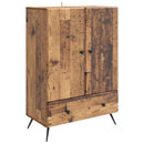 vidaXL Széf fiókkal Antik Fa 66 x 34,5 x 95 cm Szerelt Fa