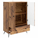 vidaXL Széf fiókkal Antik Fa 66 x 34,5 x 95 cm Szerelt Fa