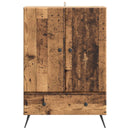 vidaXL Széf fiókkal Antik Fa 66 x 34,5 x 95 cm Szerelt Fa