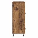 vidaXL Széf fiókkal Antik Fa 66 x 34,5 x 95 cm Szerelt Fa