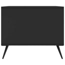 vidaXL Dohányzóasztal Fekete 90 x 50 x 40 cm Szerelt Fa