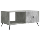 vidaXL Dohányzóasztal Betonszürke 90 x 50 x 40 cm Szerelt Fa
