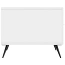 vidaXL Dohányzóasztal Magasfényű Fehér 49 x 50 x 40 cm Szerelt Fa