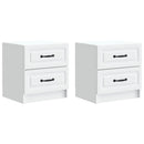 vidaXL Éjjeliszekrény 2 pcs Fehér 43 x 34,5 x 44,5 cm Szerelt Fa