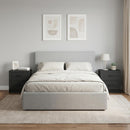 vidaXL Éjjeliszekrény 2 pcs Fekete 43 x 34,5 x 44,5 cm Szerelt Fa