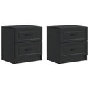 vidaXL Éjjeliszekrény 2 pcs Fekete 43 x 34,5 x 44,5 cm Szerelt Fa