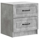 vidaXL Éjjeliszekrény 2 pcs Betonszürke 43 x 34,5 x 44,5 cm Szerelt Fa