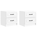 vidaXL Éjjeliszekrény 2 db Magasfényű Fehér 43 x 34,5 x 44,5 cm