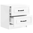 vidaXL Éjjeliszekrény 2 db Magasfényű Fehér 43 x 34,5 x 44,5 cm