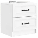 vidaXL Éjjeliszekrény 2 db Magasfényű Fehér 43 x 34,5 x 44,5 cm