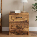 vidaXL Éjjeliszekrény fiókkal Antik Fa 43 x 34,5 x 44,5 cm Szerelt Fa