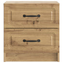 vidaXL Éjjeliszekrény fiókkal 2 pcs Kézműves Tölgy 43 x 34,5 x 44,5 cm