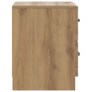 vidaXL Éjjeliszekrény fiókkal 2 pcs Kézműves Tölgy 43 x 34,5 x 44,5 cm