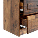 vidaXL Éjjeliszekrény fiókkal Antik Fa 62 x 34,5 x 44,5 cm Szerelt Fa