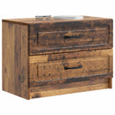 vidaXL Éjjeliszekrény fiókkal Antik Fa 62 x 34,5 x 44,5 cm Szerelt Fa