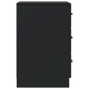 vidaXL Éjjeliszekrény fiókkal Fekete 43 x 41 x 63,5 cm Szerelt Fa