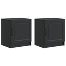 vidaXL Éjjeliszekrény 2 pcs Fekete 43 x 34,5 x 47 cm Szerelt Fa