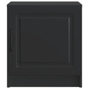 vidaXL Éjjeliszekrény 2 pcs Fekete 43 x 34,5 x 47 cm Szerelt Fa