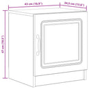 vidaXL Éjjeliszekrény 2 pcs Sonoma Tölgy 43 x 34,5 x 47 cm Szerelt Fa