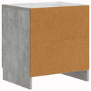 vidaXL Éjjeliszekrény 2 pcs Betonszürke 43 x 34,5 x 47 cm Szerelt Fa