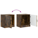 vidaXL Éjjeliszekrény 2 pcs Füstös Tölgy 43 x 34,5 x 47 cm Szerelt Fa