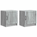 vidaXL Éjjeliszekrény 2 pcs Szürke Sonoma 43 x 34,5 x 47 cm Szerelt Fa