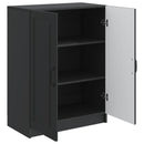 vidaXL Széf Fekete 66 x 34,5 x 87 cm Szerelt Fa