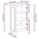 vidaXL Széf Antik Fa 66 x 34,5 x 87 cm Szerelt Fa