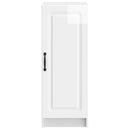 vidaXL Széf Magasfényű Fehér 33 x 34,5 x 87 cm Szerelt Fa