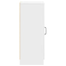 vidaXL Széf Magasfényű Fehér 33 x 34,5 x 87 cm Szerelt Fa