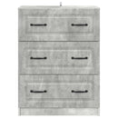 vidaXL Fiókos szekrény Betonszürke 66 x 34,5 x 87 cm Szerelt Fa