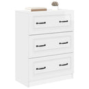 vidaXL Fiókos szekrény Magasfényű Fehér 66 x 34,5 x 87 cm Szerelt Fa