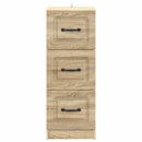 vidaXL Fiókos szekrény Sonoma Tölgy 33 x 34,5 x 87 cm Szerelt Fa