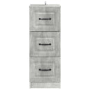 vidaXL Fiókos szekrény Betonszürke 33 x 34,5 x 87 cm Szerelt Fa