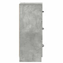 vidaXL Fiókos szekrény Betonszürke 33 x 34,5 x 87 cm Szerelt Fa