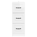 vidaXL Fiókos szekrény Magasfényű Fehér 33 x 34,5 x 87 cm Szerelt Fa