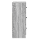 vidaXL Fiókos szekrény Szürke Sonoma 33 x 34,5 x 87 cm Szerelt Fa