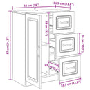 vidaXL Széf fiókkal Betonszürke 66 x 34,5 x 87 cm Szerelt Fa