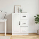 vidaXL Széf fiókkal Magasfényű Fehér 66 x 34,5 x 87 cm Szerelt Fa
