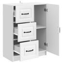 vidaXL Széf fiókkal Magasfényű Fehér 66 x 34,5 x 87 cm Szerelt Fa