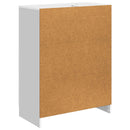 vidaXL Széf fiókkal Magasfényű Fehér 66 x 34,5 x 87 cm Szerelt Fa