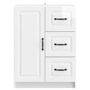 vidaXL Széf fiókkal Magasfényű Fehér 66 x 34,5 x 87 cm Szerelt Fa