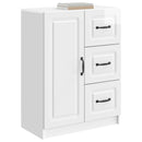 vidaXL Széf fiókkal Magasfényű Fehér 66 x 34,5 x 87 cm Szerelt Fa