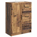 vidaXL Széf fiókkal Antik Fa 66 x 34,5 x 87 cm Szerelt Fa