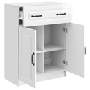 vidaXL Széf fiókkal Magasfényű Fehér 66 x 34,5 x 87 cm Szerelt Fa